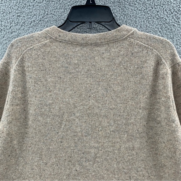 Madewell Women 100% Merino Wool Beige Chunky V-Neck Fall Cardigan Sweater Size L - Picture 9 of 9